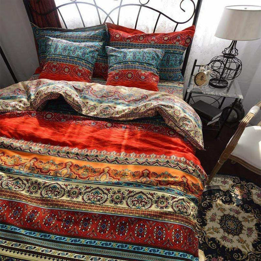 Boho Print Reversible Duvet Cover with Pillowcase