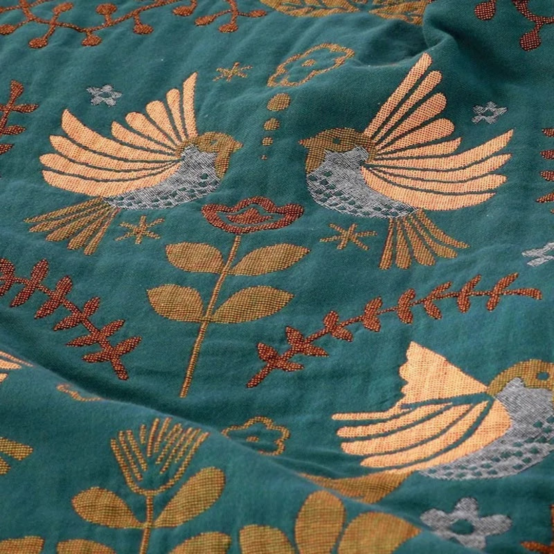 Michael | Throw Blanket With Bird Pattern