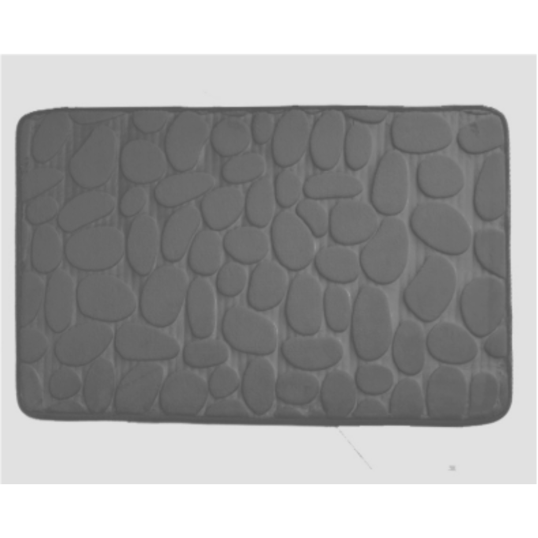 Bathroom Mat and Toilet Seat Cover | Super Absorbent and Cobblestone Style