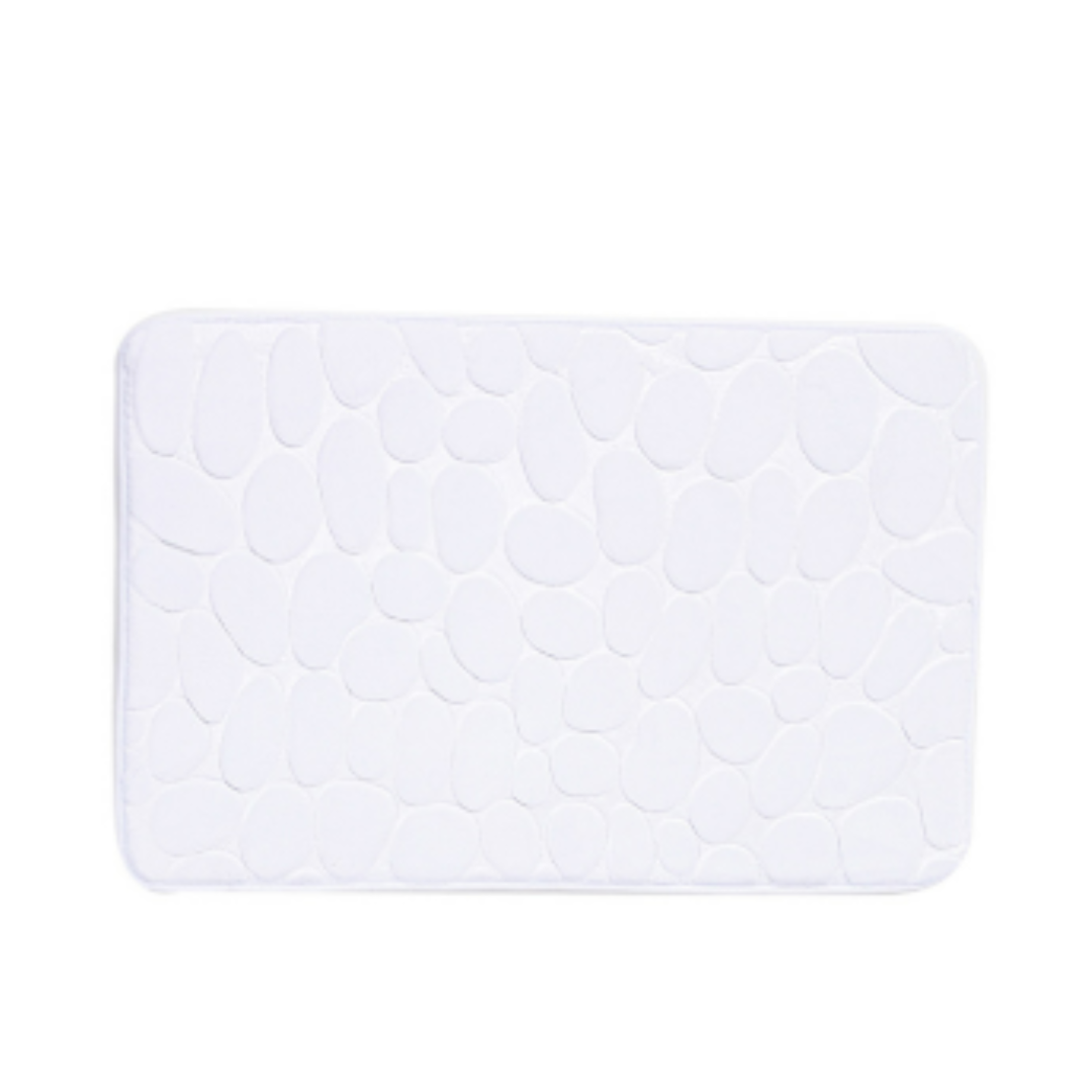 Bathroom Mat and Toilet Seat Cover | Super Absorbent and Cobblestone Style